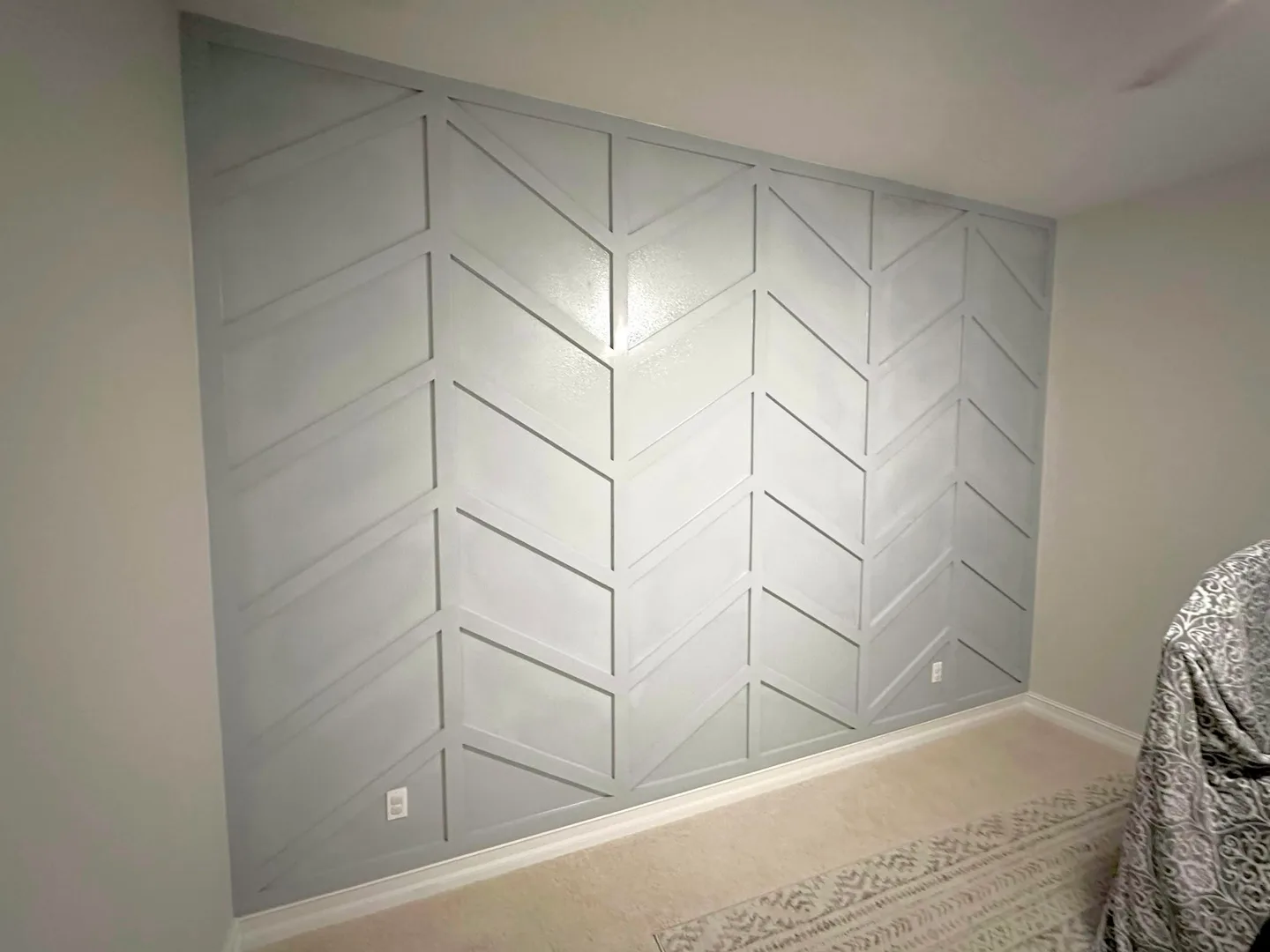 Geometric decorative accent wall
