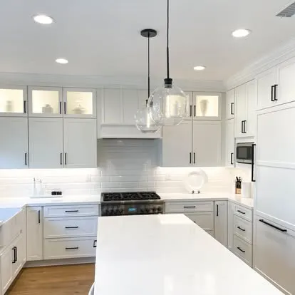 Kitchen cabinetry, countertops, and renovation details from Travis Scott Construction